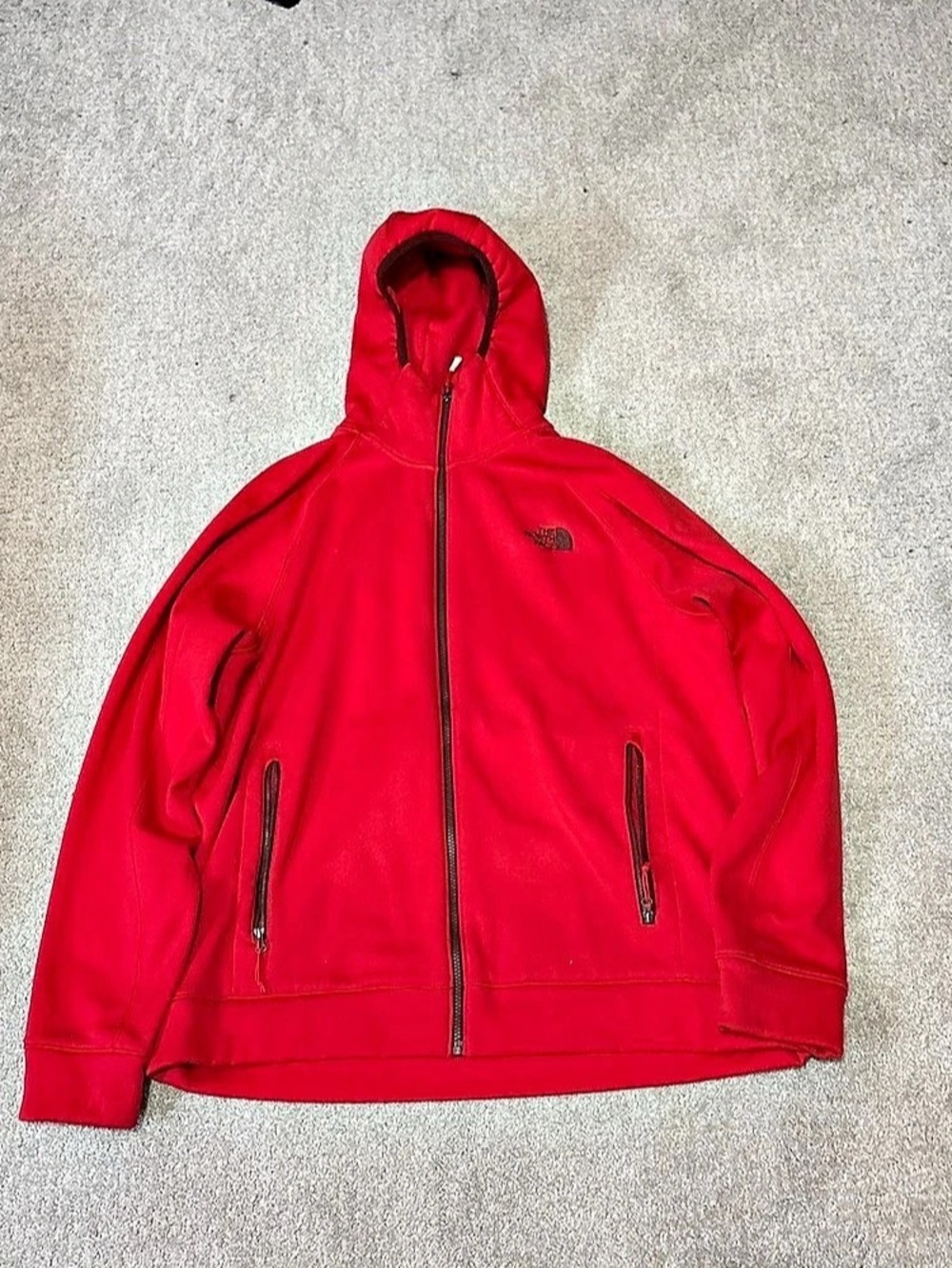 The North Face Red Hooded Performance Jacket Size XL/TG brand New fits like à la